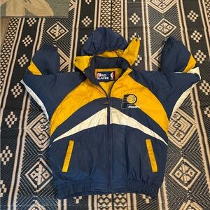 NBA Indiana Pacers embroidered quilted pro player team jacket size L vintage